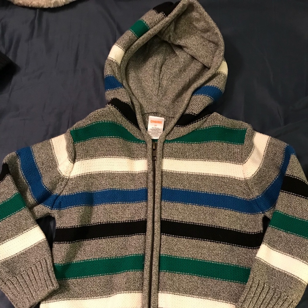 NWT Gymboree little boys zip up hooded sweater